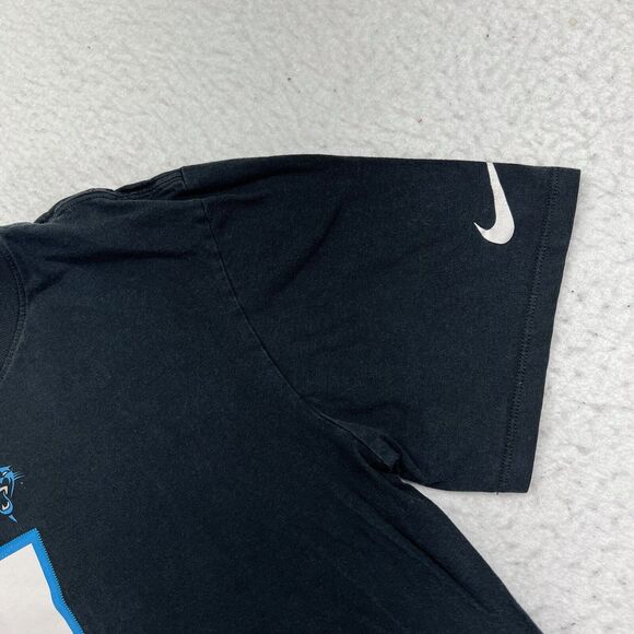 Nike NFL Carolina Panthers Men's Small Cam Newton #1 Jersey Style Black T-Shirt - Picture 4 of 12